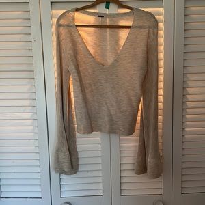 Free People Bell Sleeve Sweater